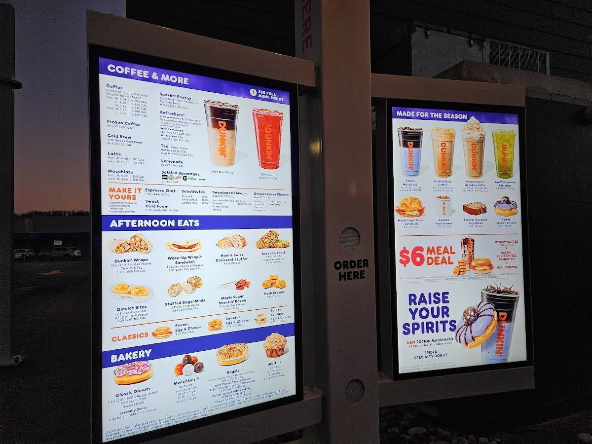 Dunkin' меню