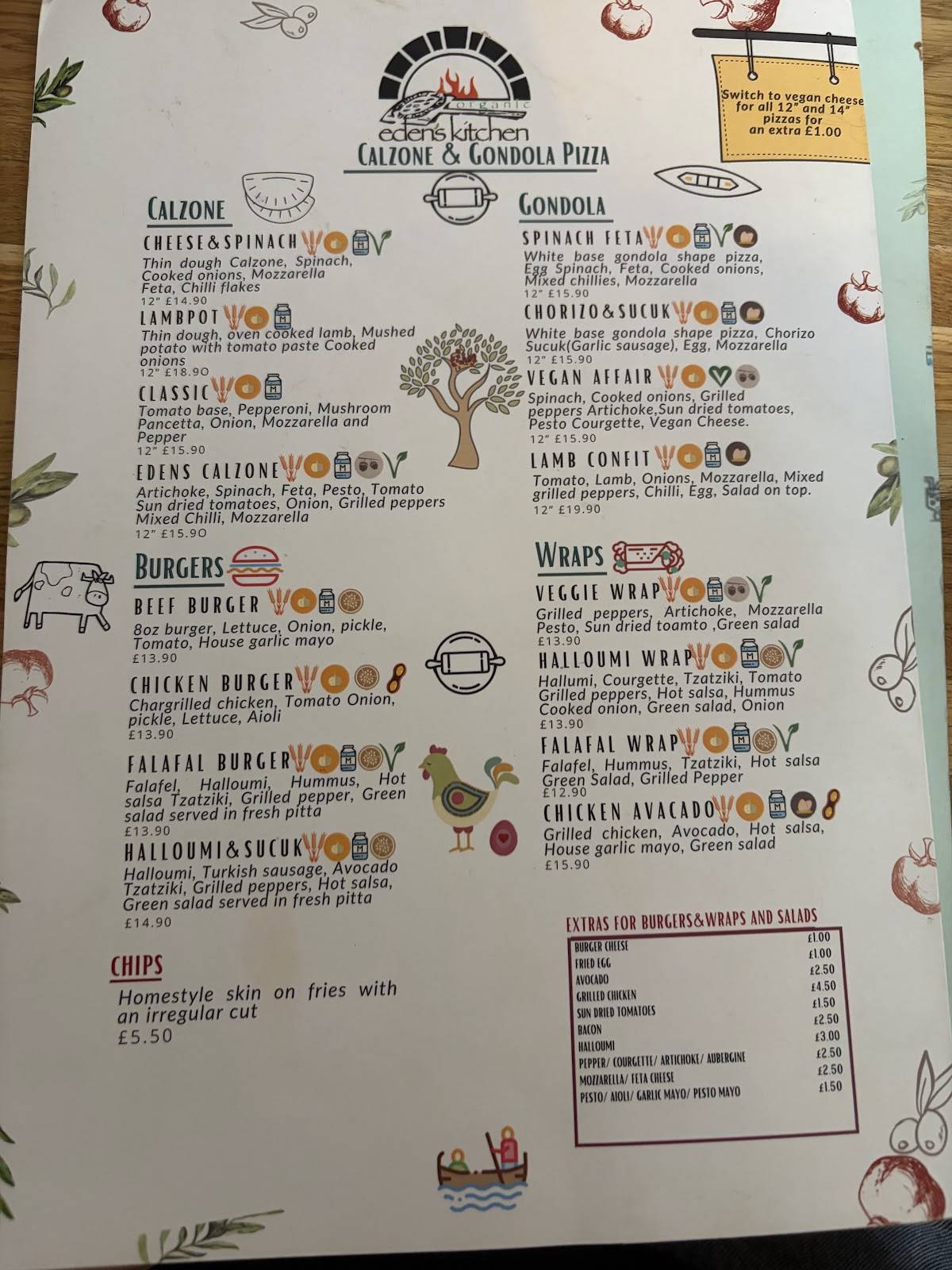 Eden's Kitchen меню
