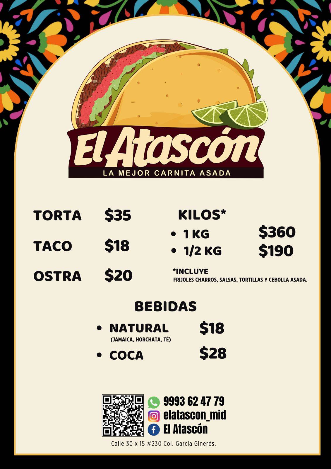 El Atascón меню