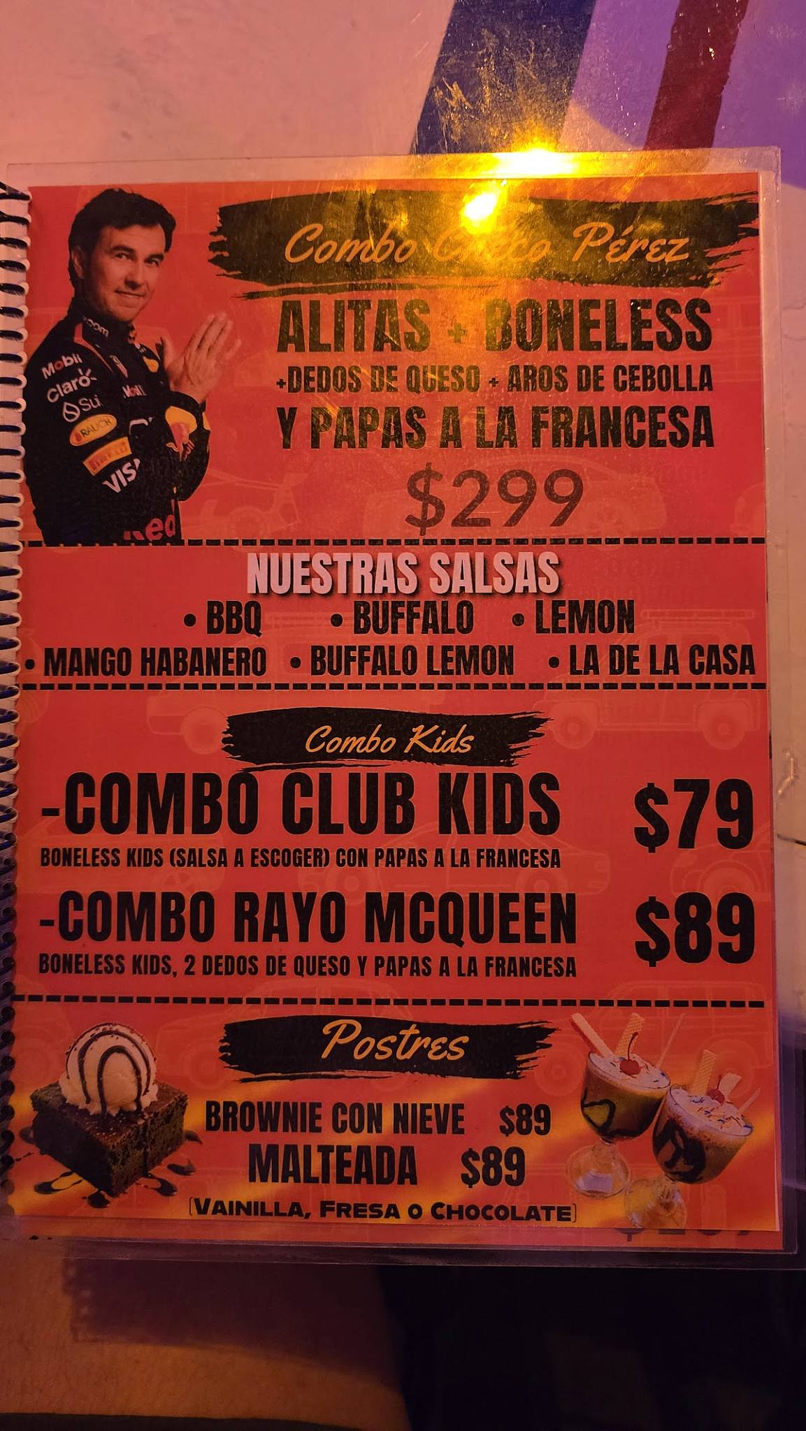 El Club Sobre Ruedas меню