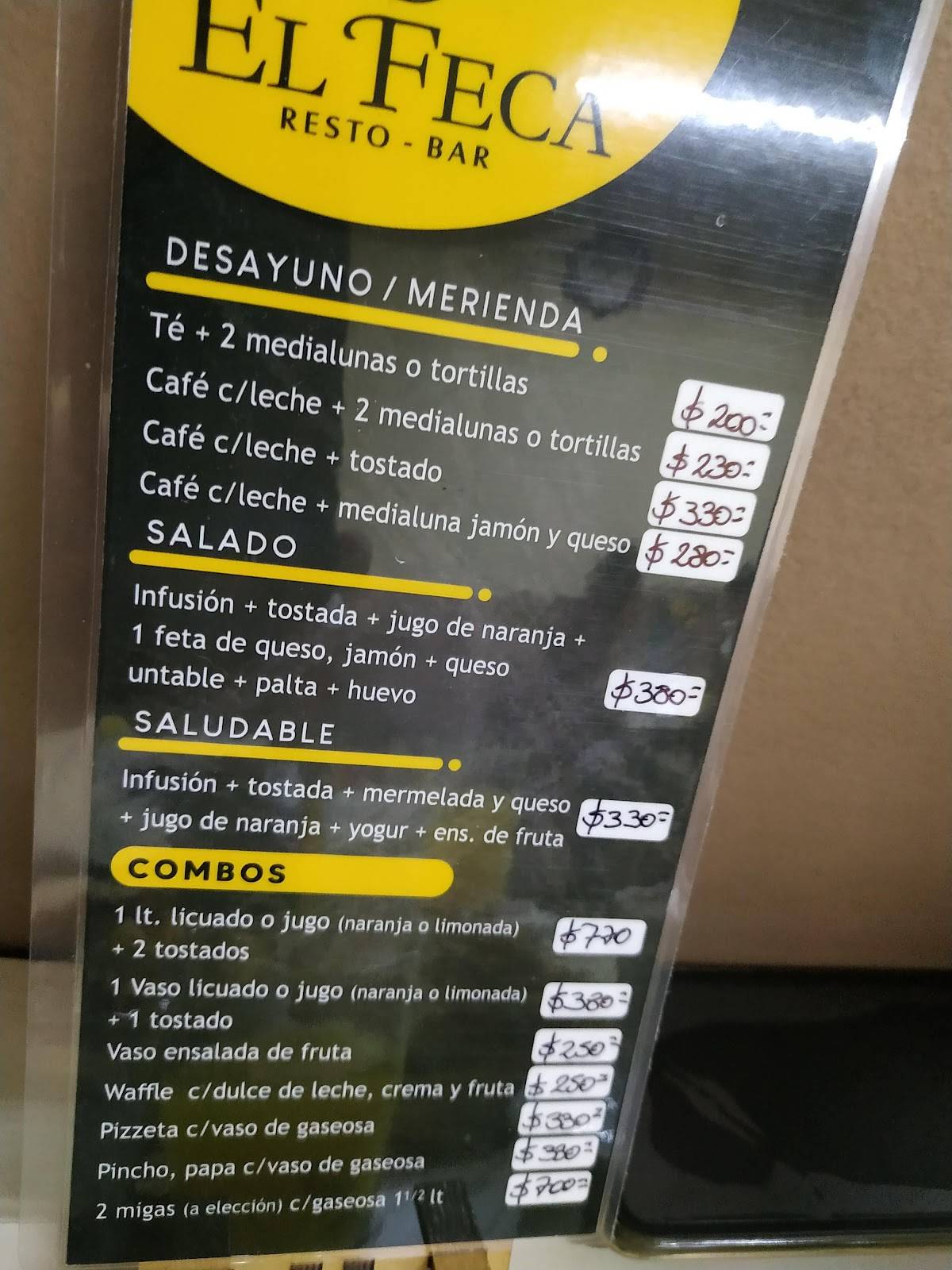 El Feca меню