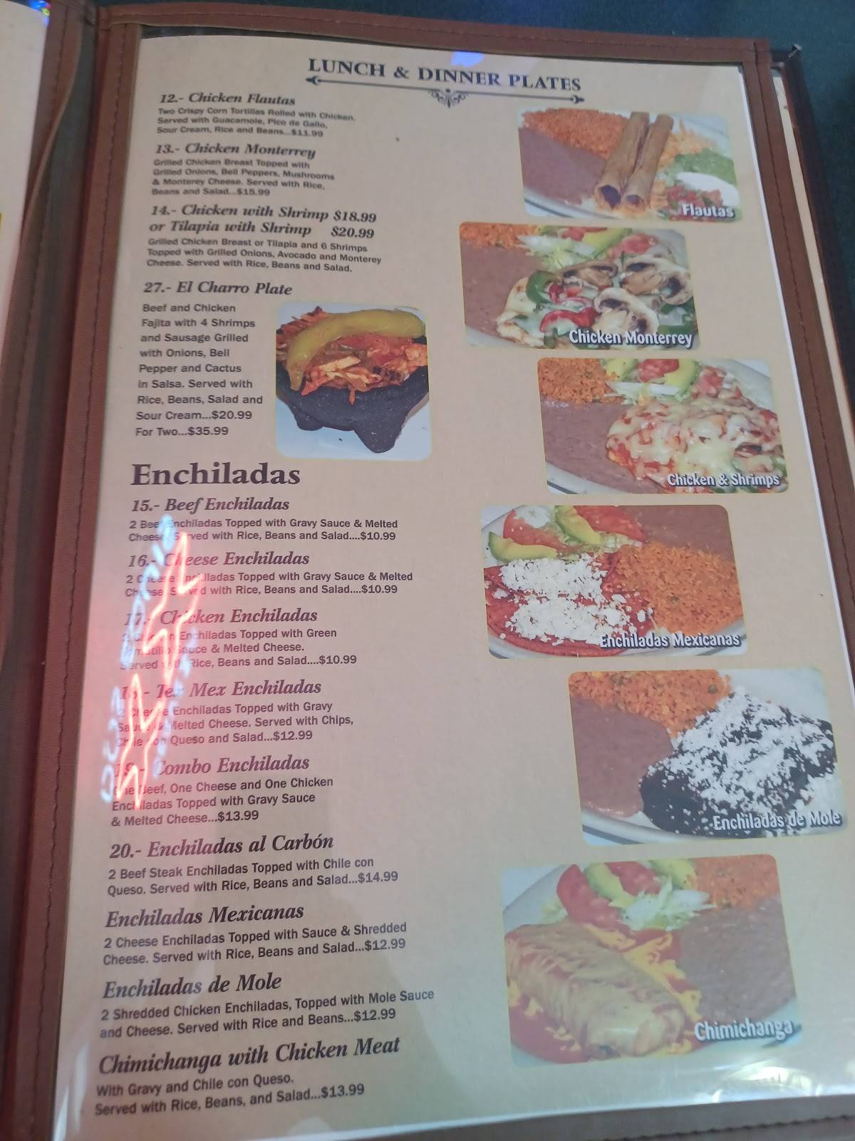 El Rincon Del Charro меню