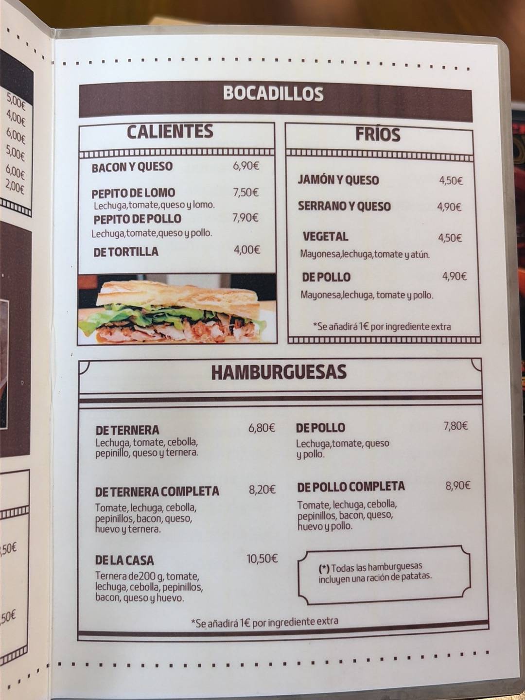 El Rinconcillo del Churro меню
