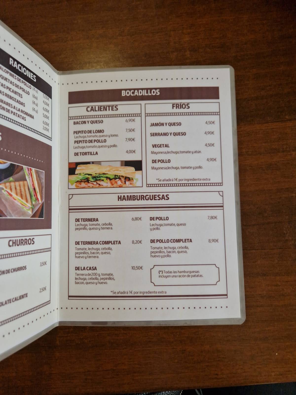 El Rinconcillo del Churro меню