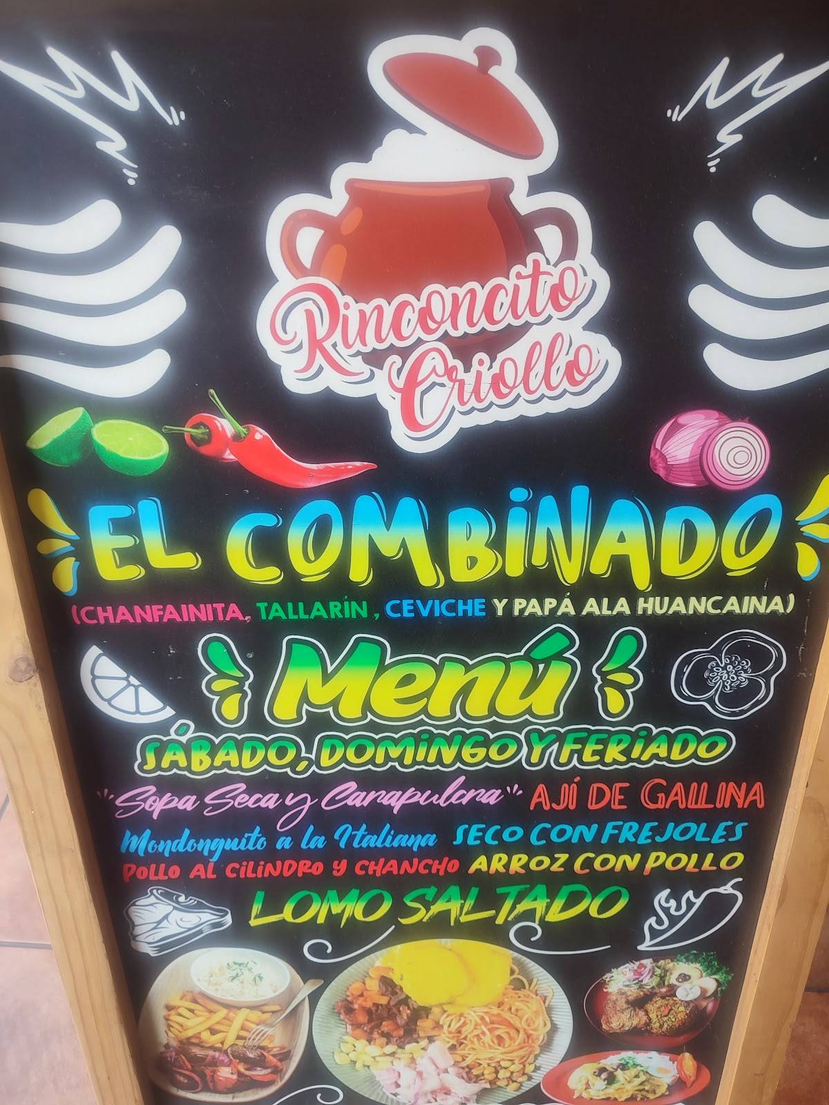 El Rinconcito Criollo меню