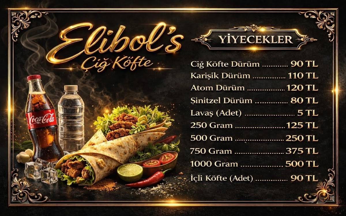 Elibol's Çiğ Köfte меню