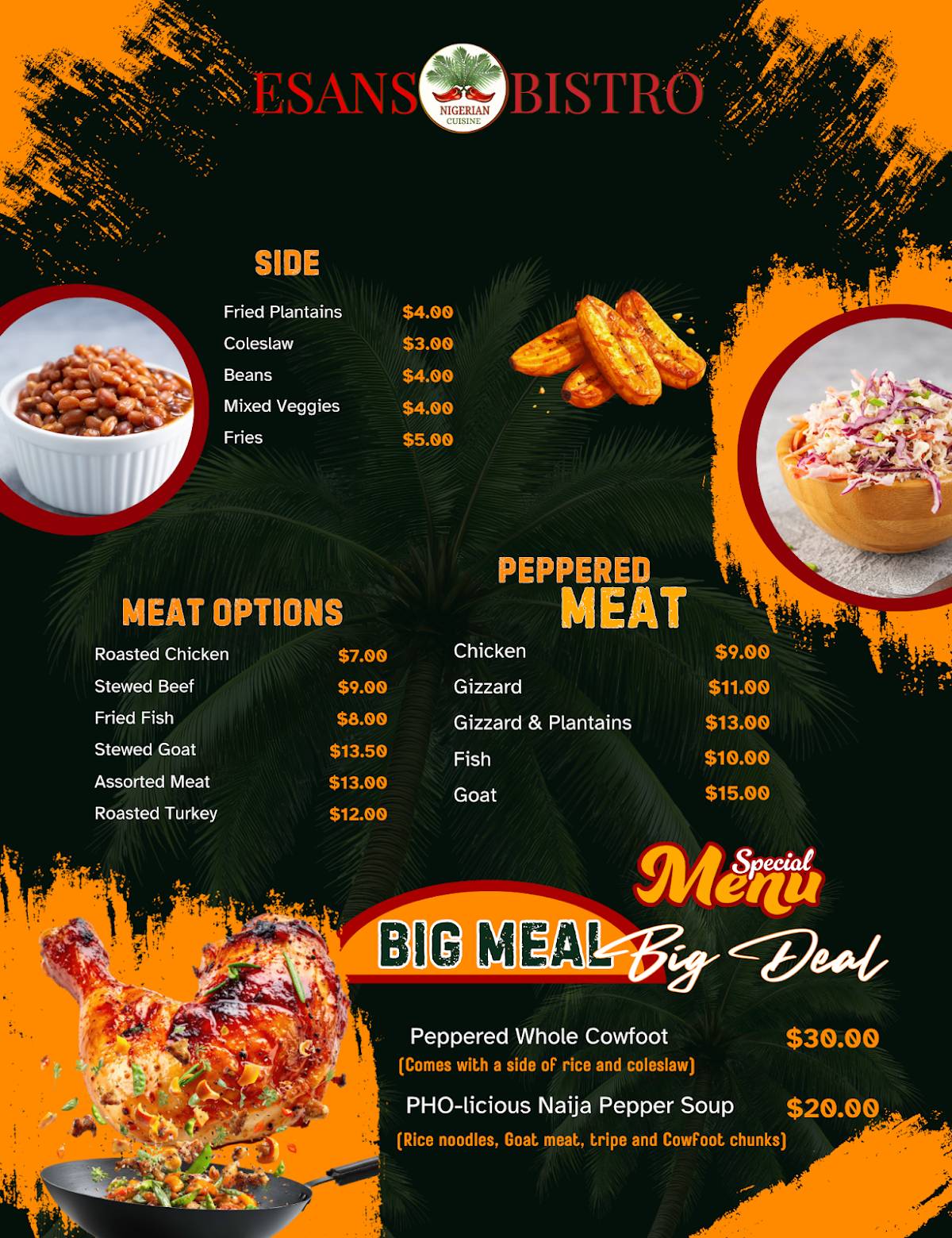 Esans Bistro меню