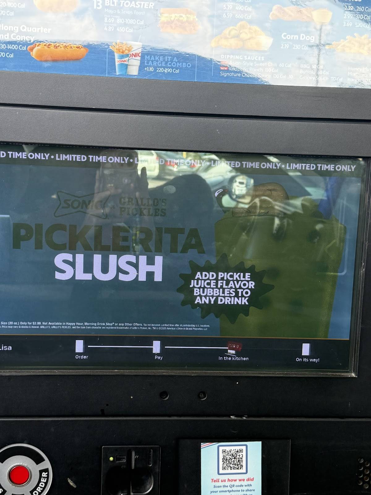 Sonic Drive-In меню