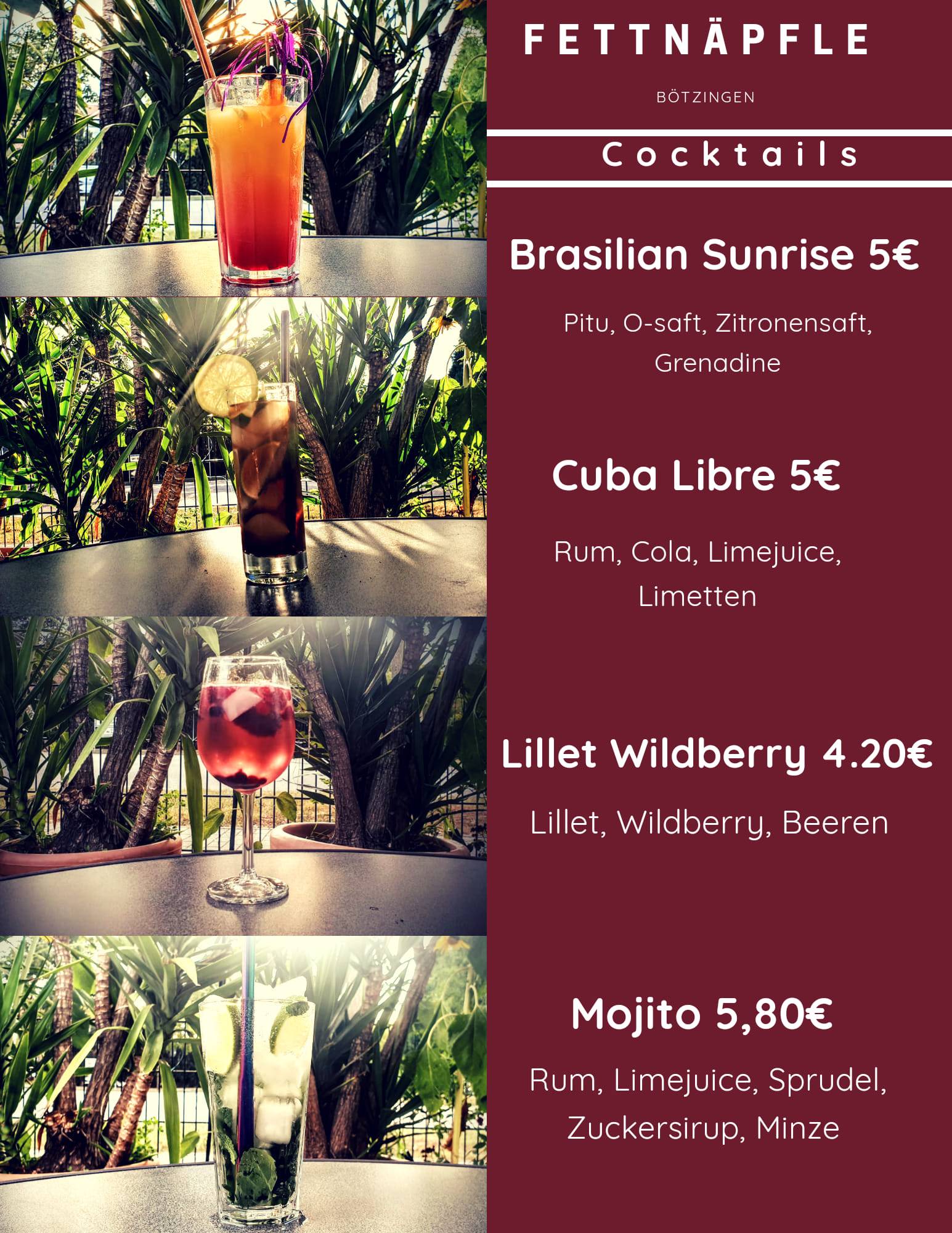 Fettnäpfle Smoking Saloon меню