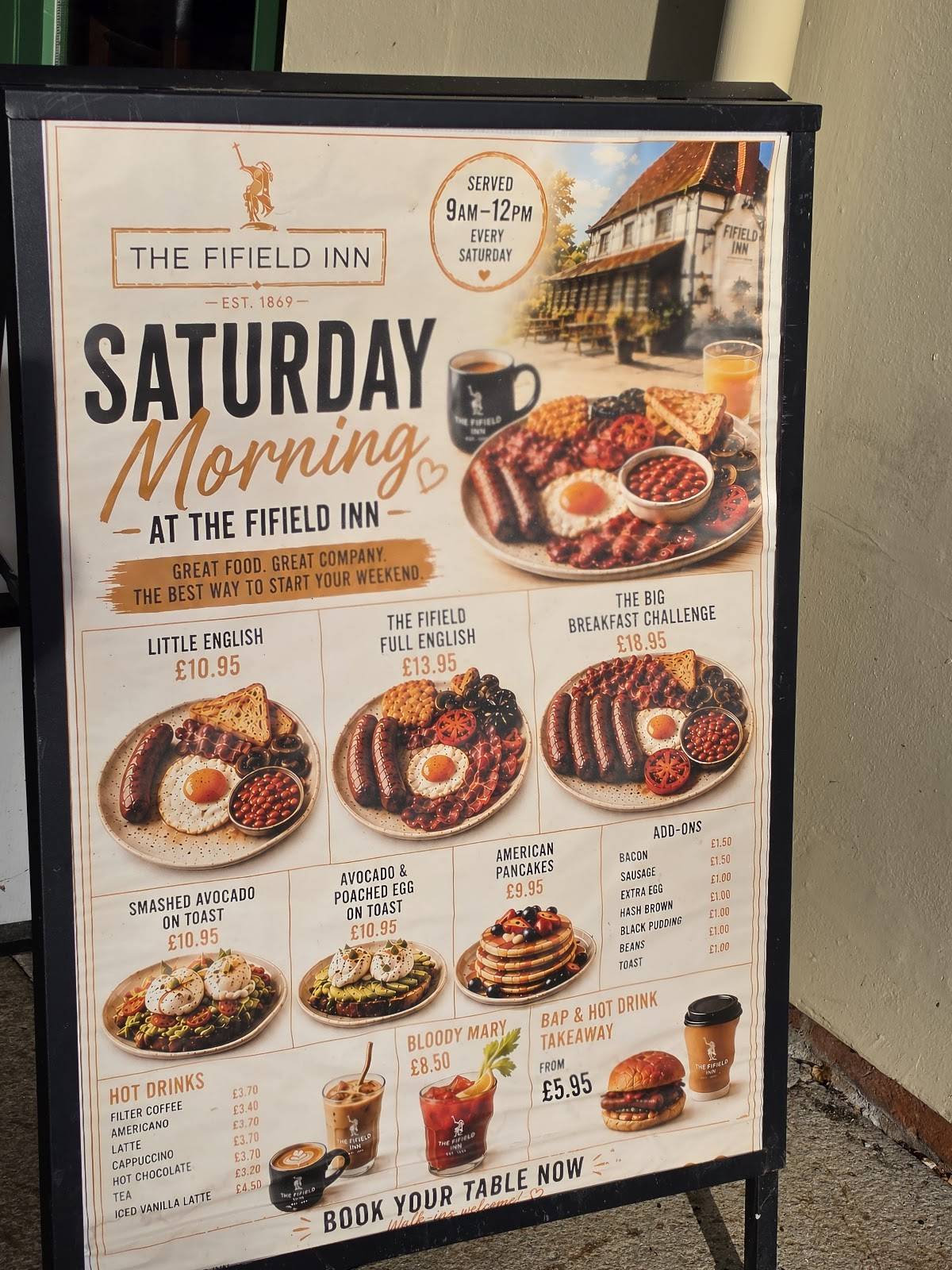 Fifield Inn меню