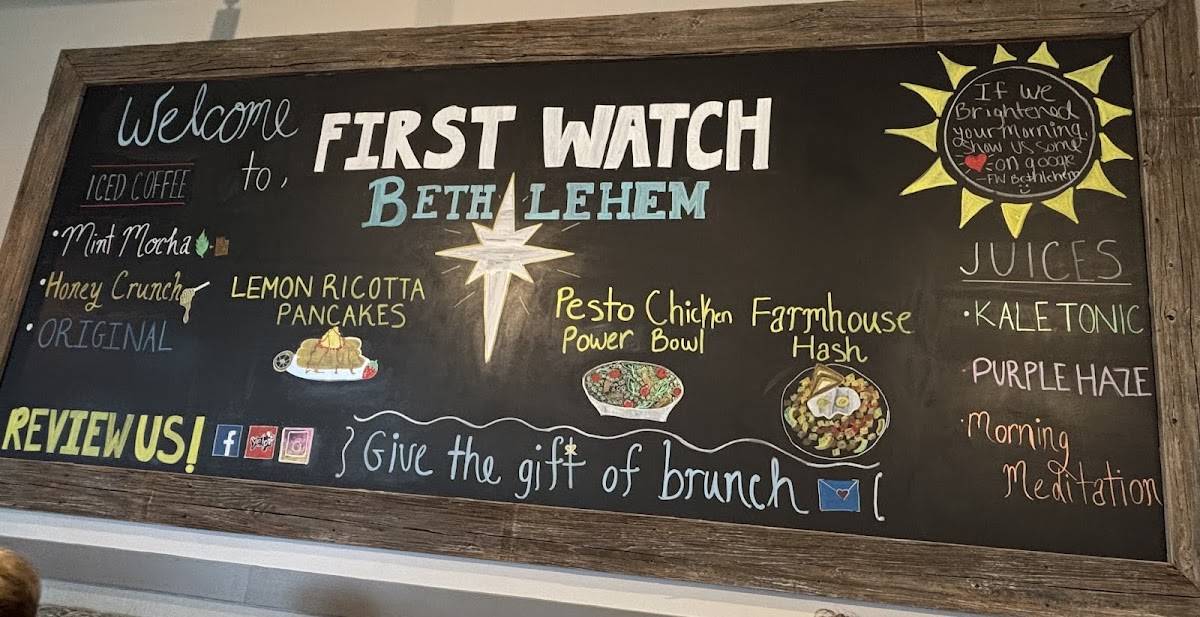 First Watch меню