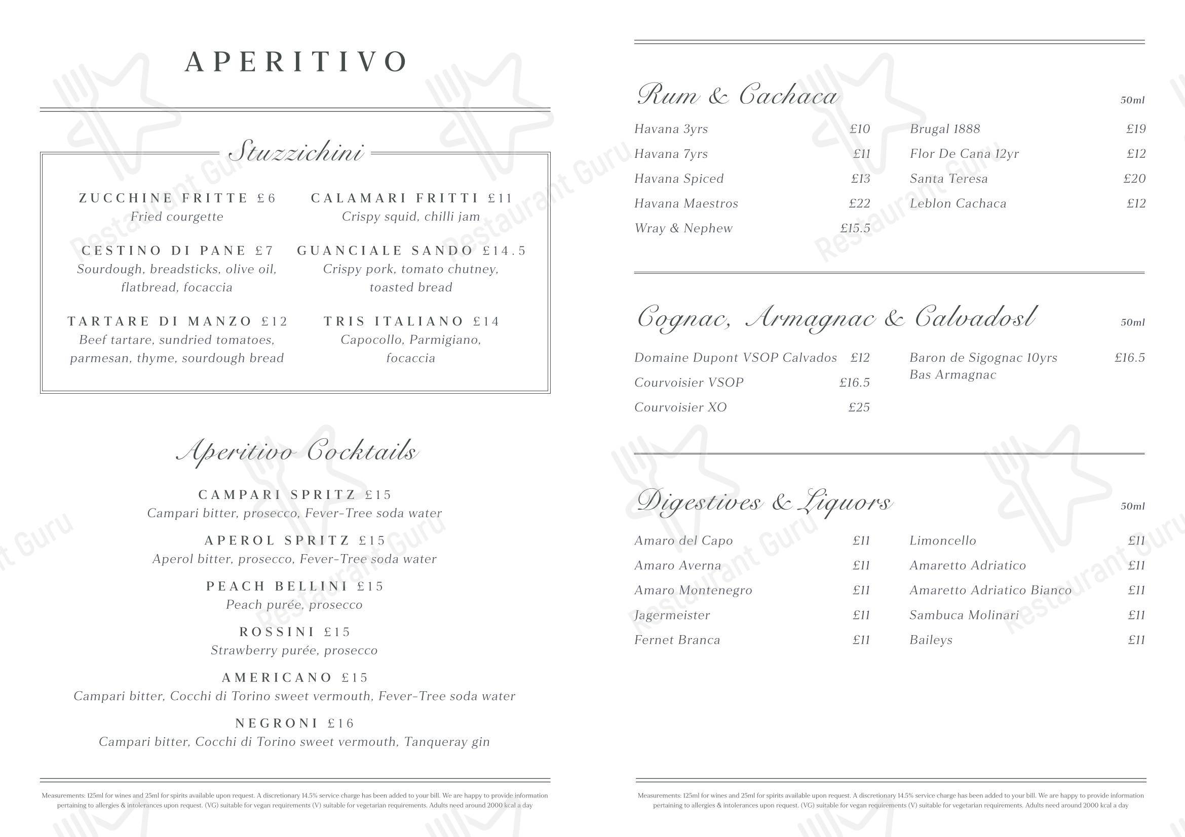 Fiume в Лондоне - Takeaway Menu