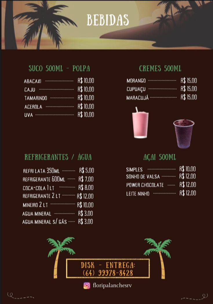 Floripa Lanches меню