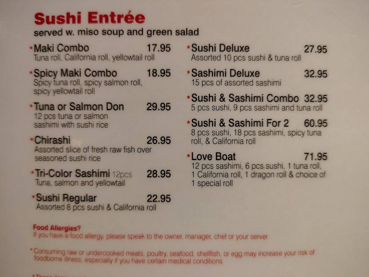 Fontana Sushi меню