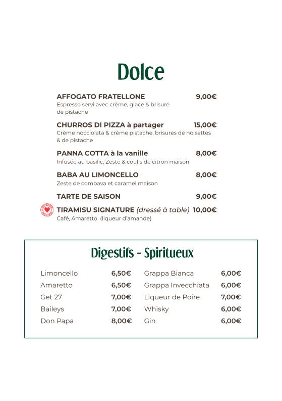 Fratellone меню