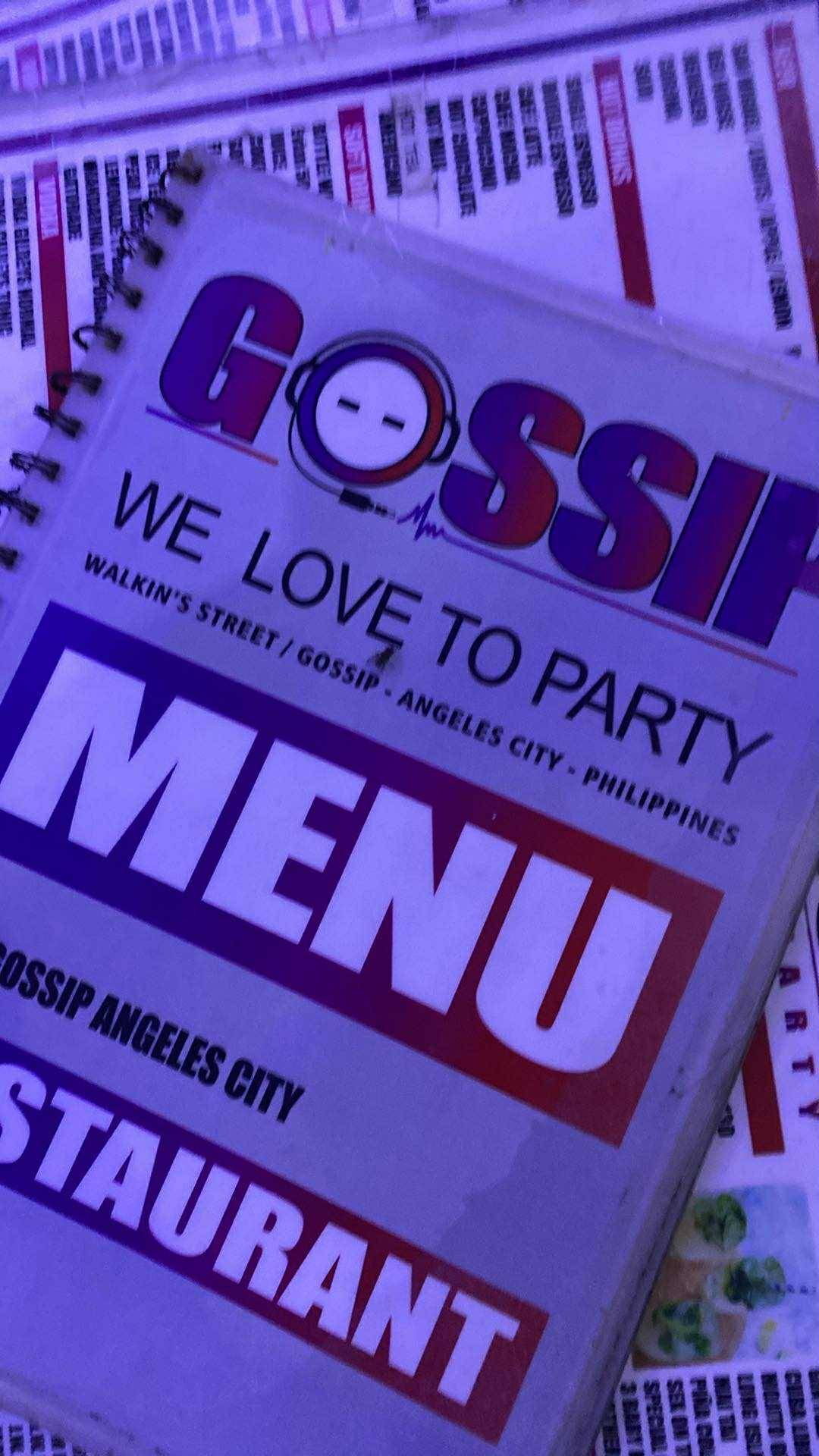 GOSSIP меню