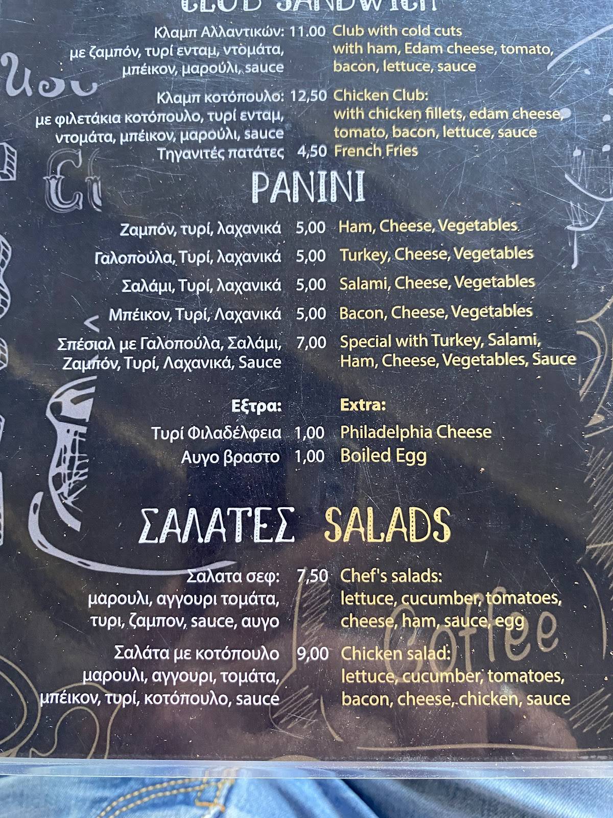 Gallery Cafe меню