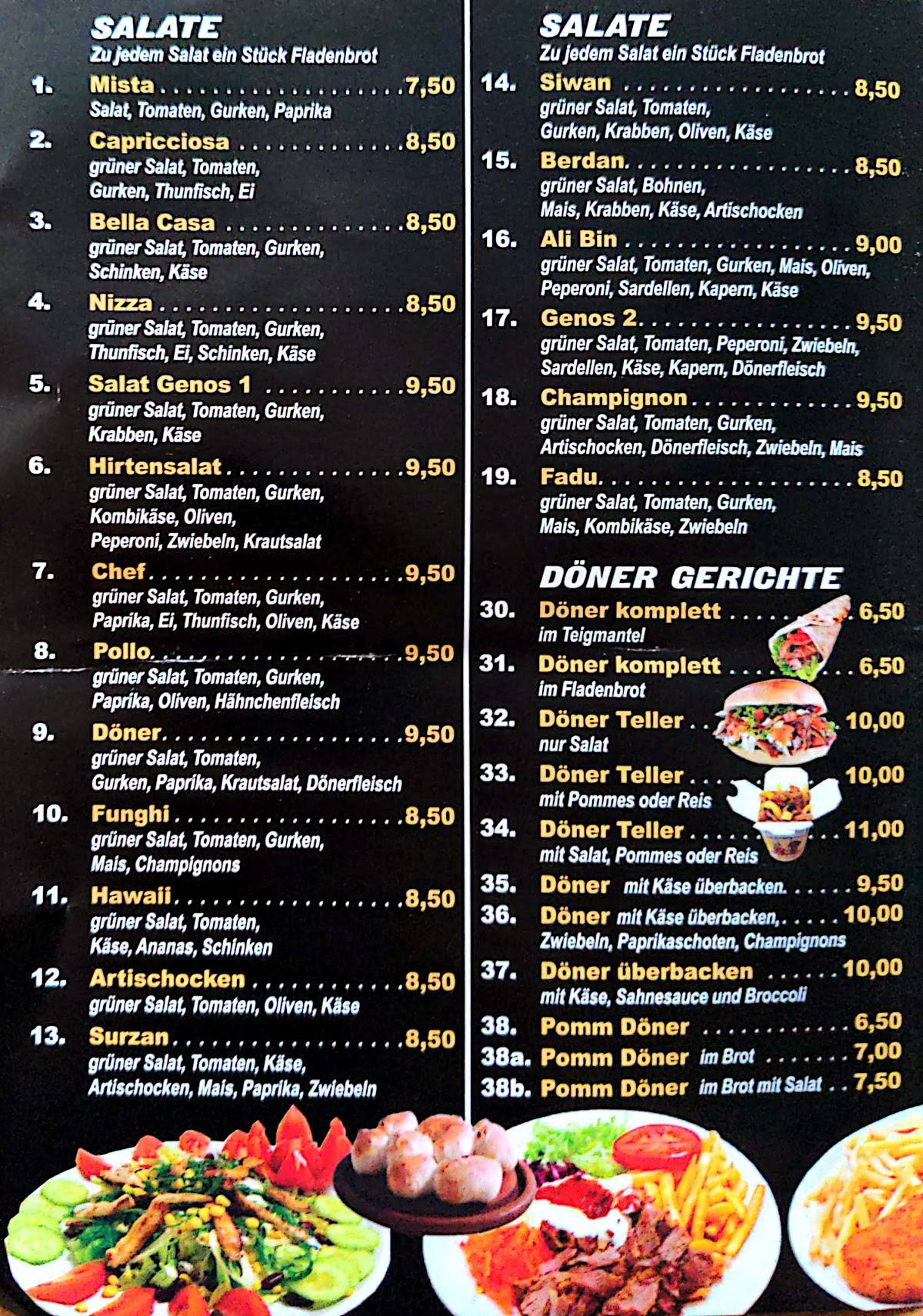 Genos Döner Kebap Haus меню
