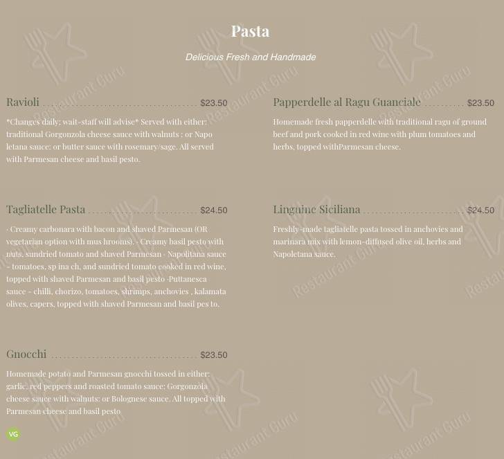 Giovanni's Italian Restaurant & Pizzeria меню