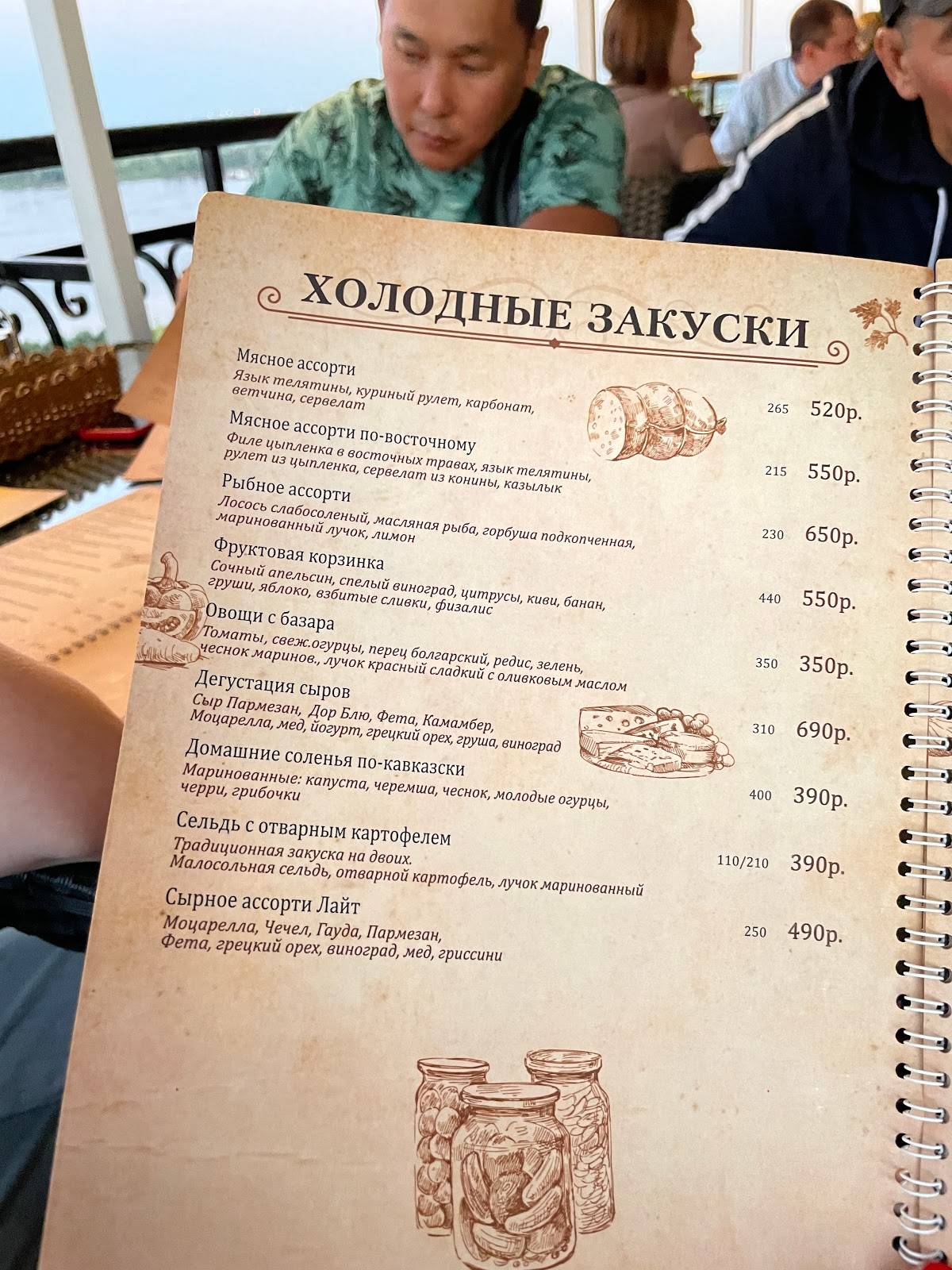 Городище меню