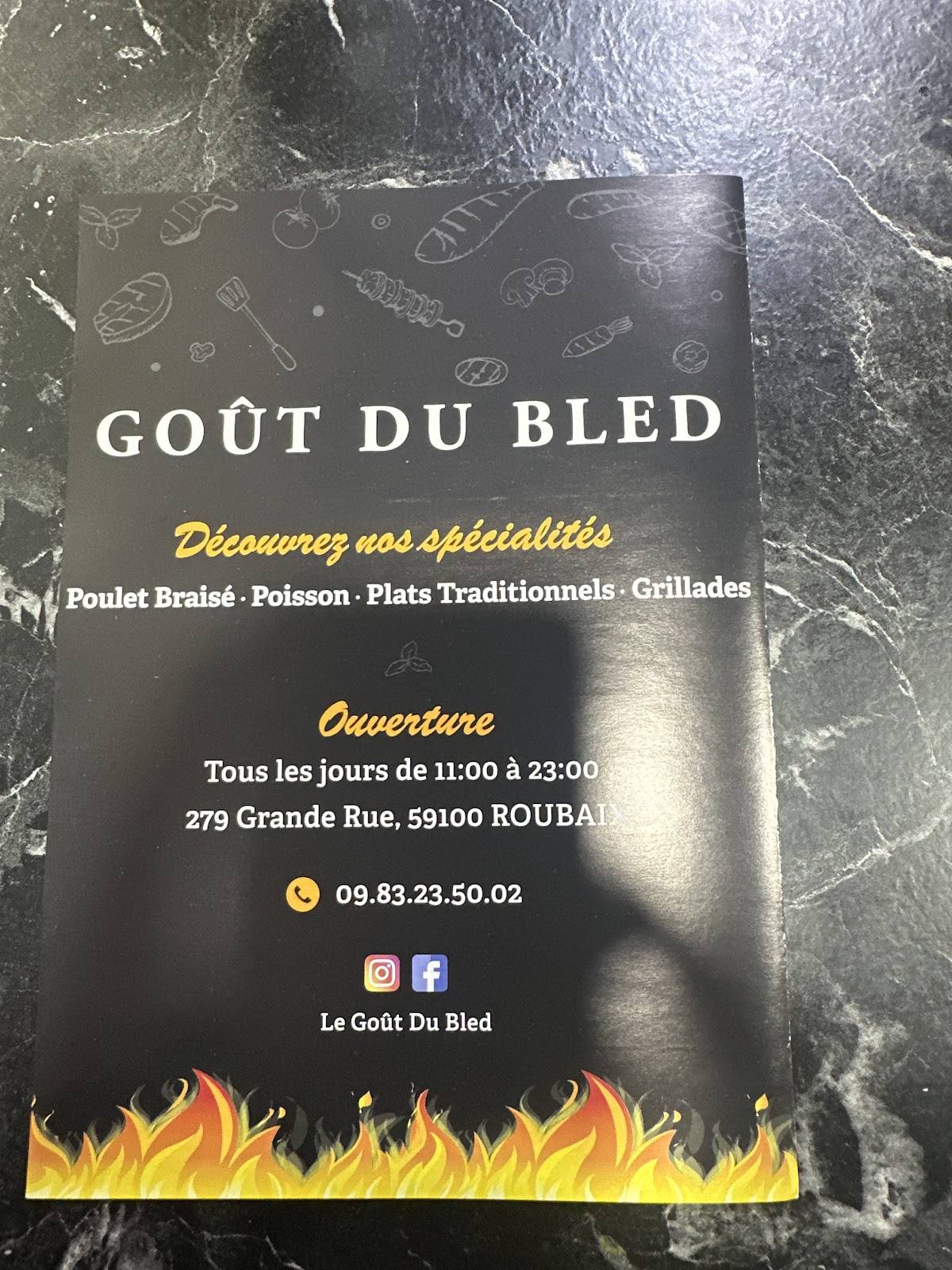 Goût du Bled меню