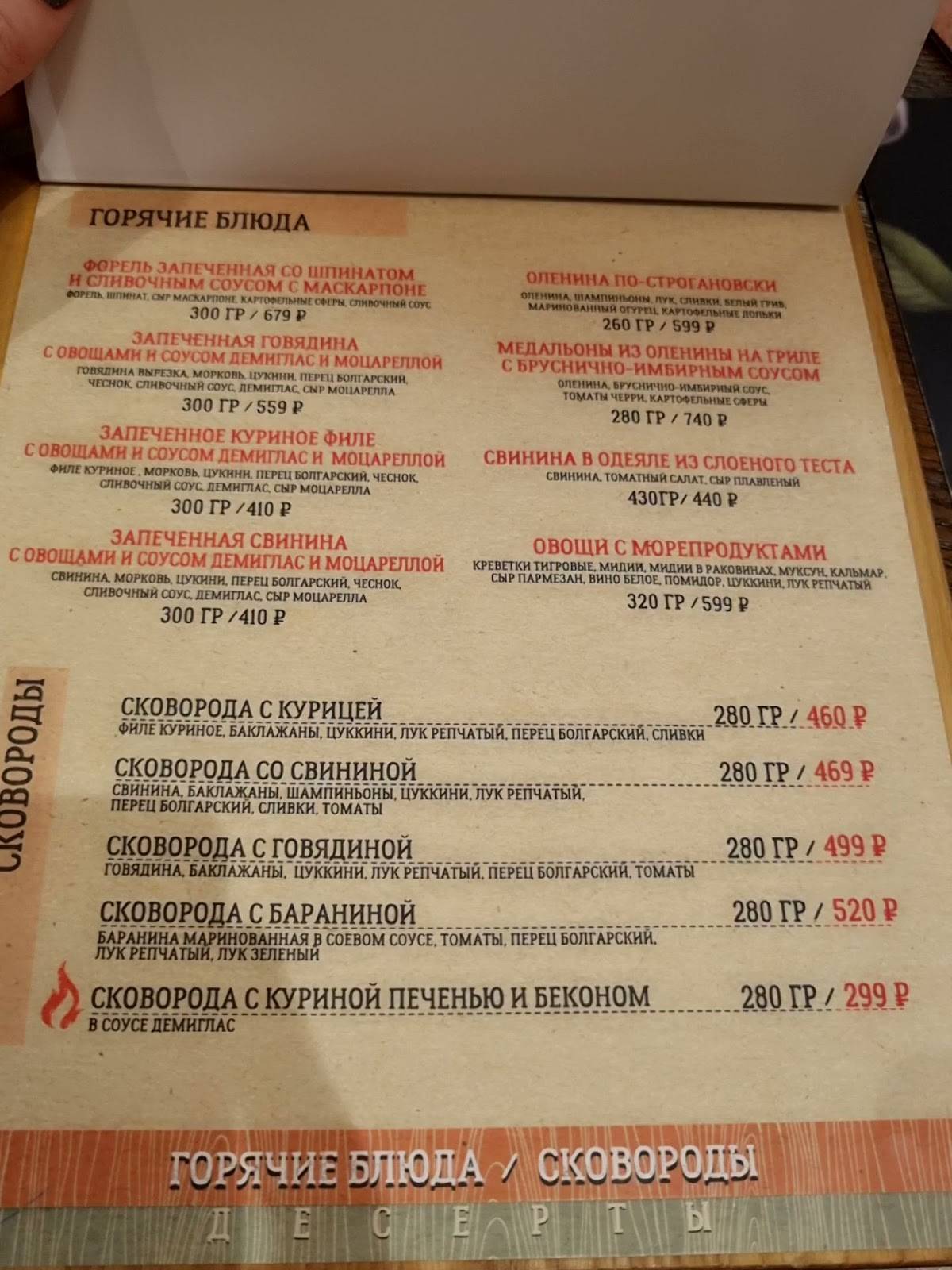 Гренка бар меню
