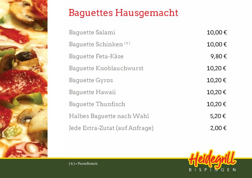 Heide Grill Bispingen меню