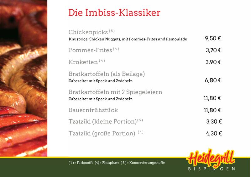 Heide Grill Bispingen меню