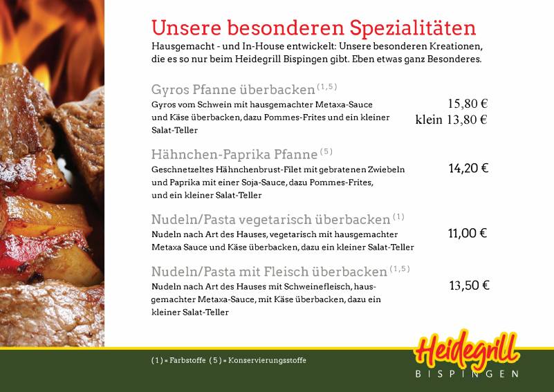Heide Grill Bispingen меню