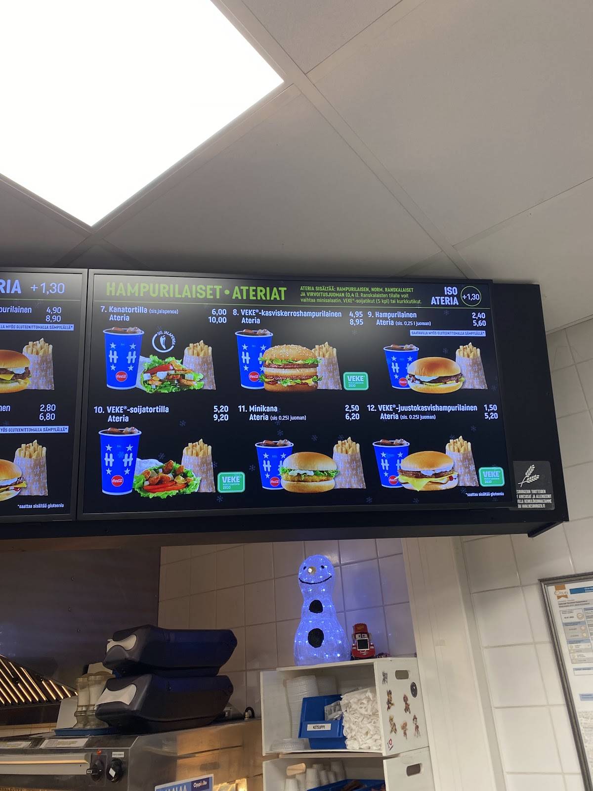 Hesburger Rovaniemi Sampokeskus меню