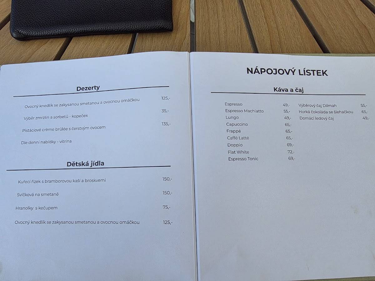 Restaurace Raduňka меню