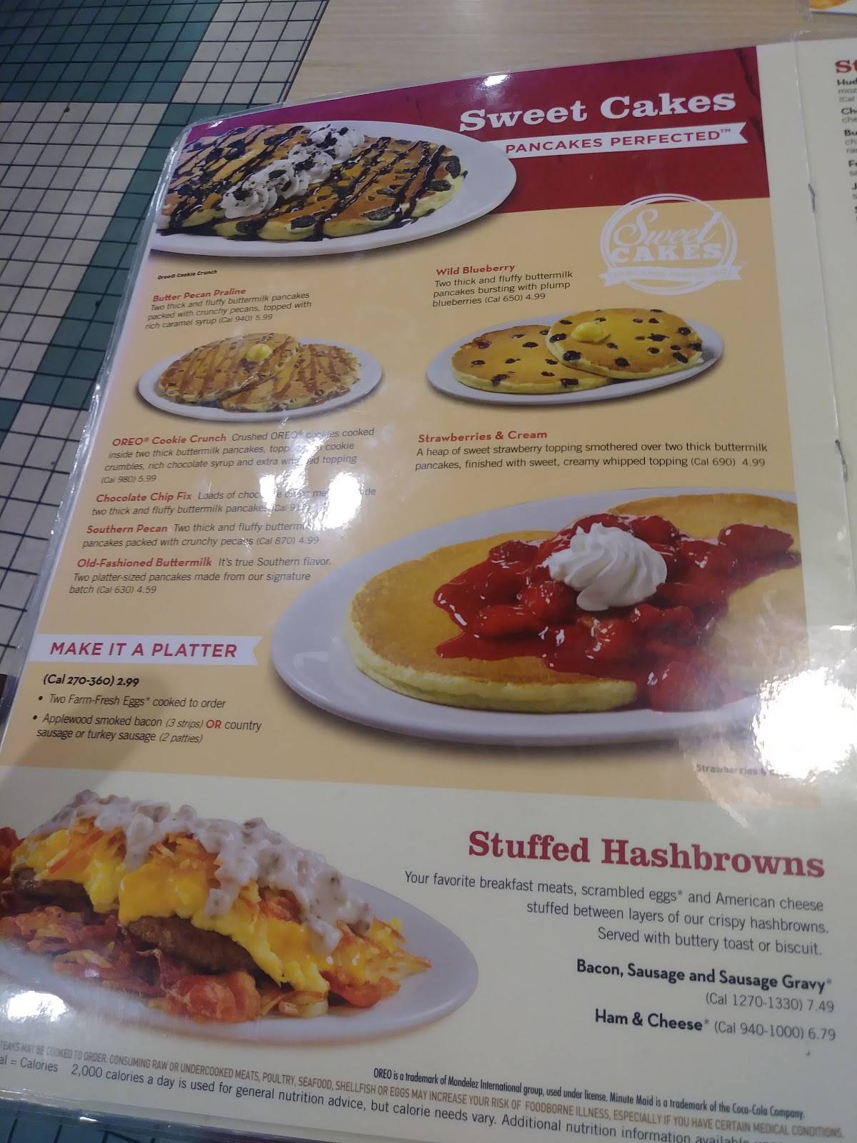 Huddle House меню