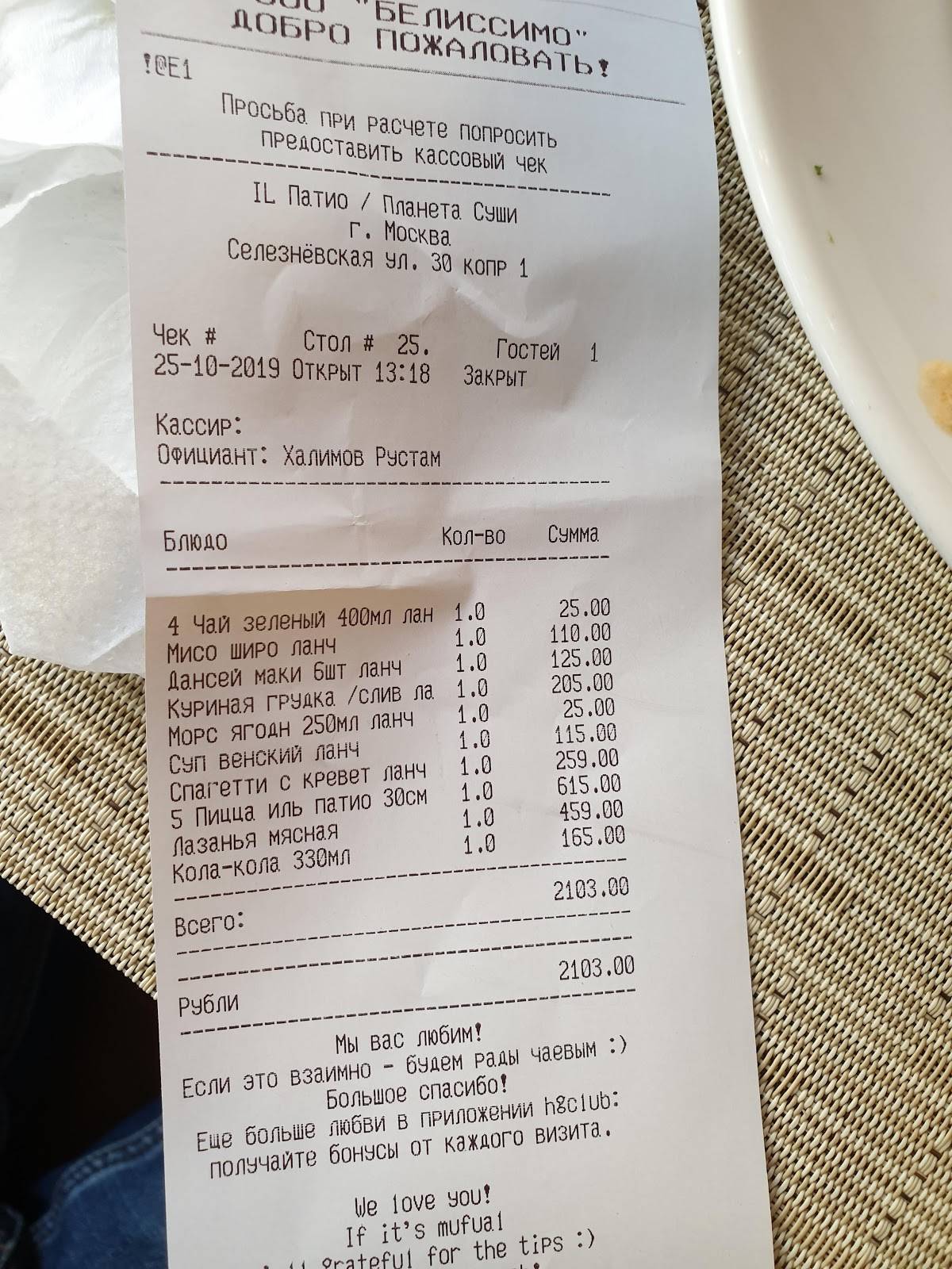 Планета Суши меню
