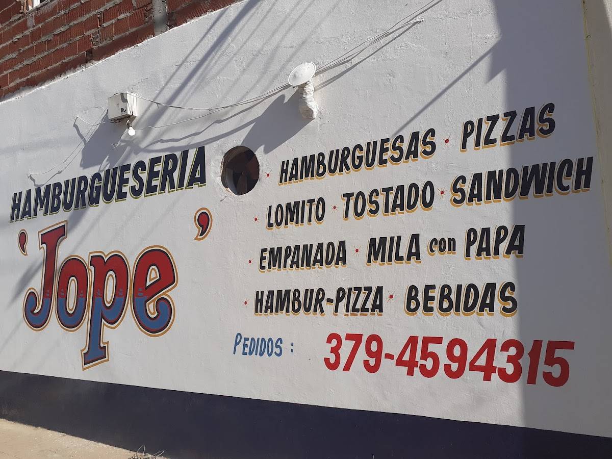 JOPE меню