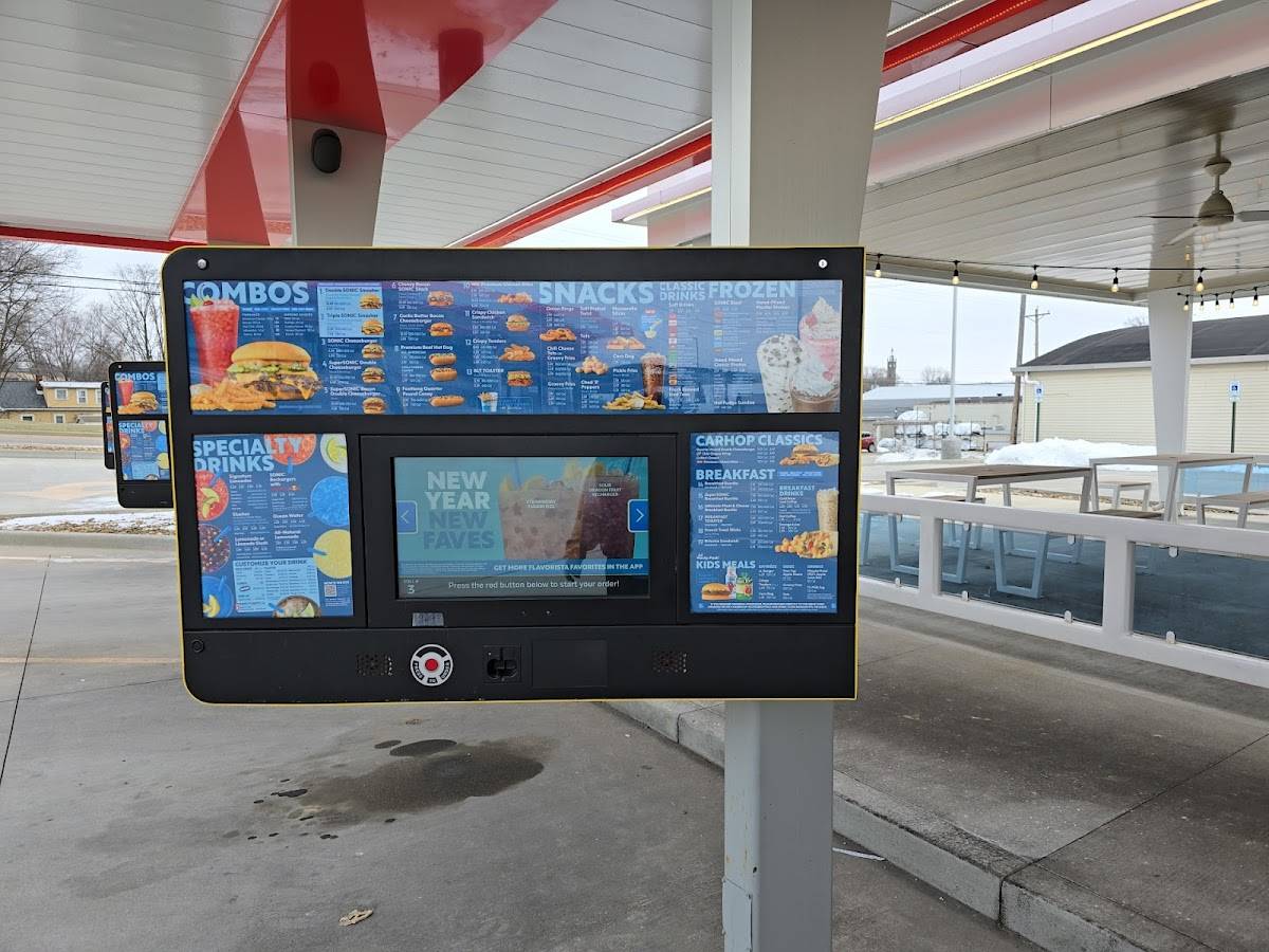 Sonic Drive-In меню