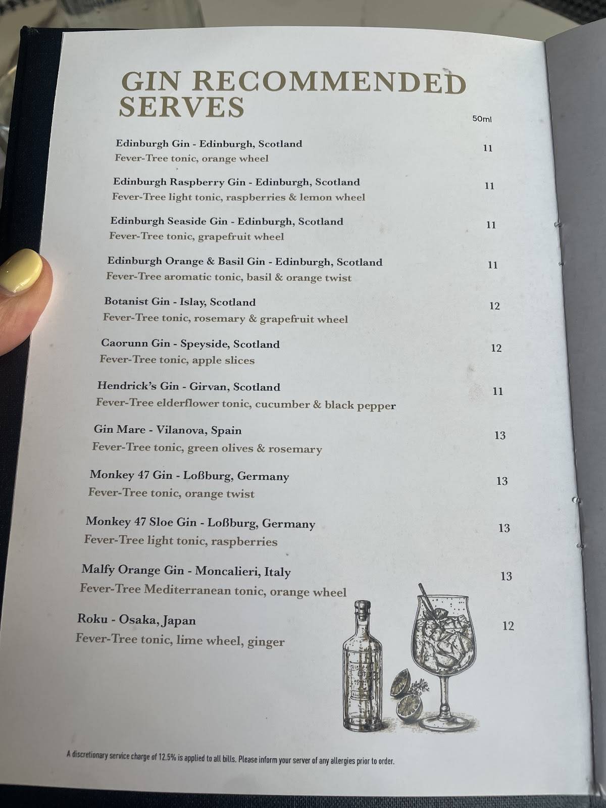 Juniper Edinburgh меню
