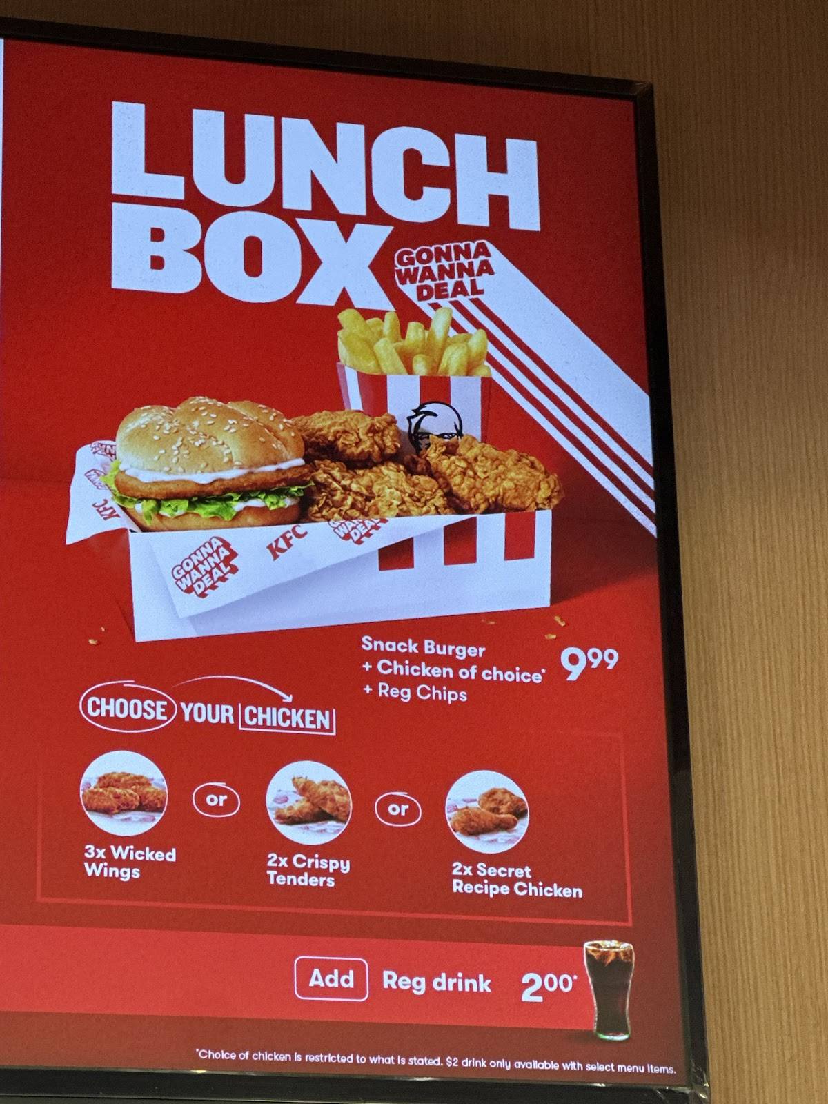 KFC Rotorua меню