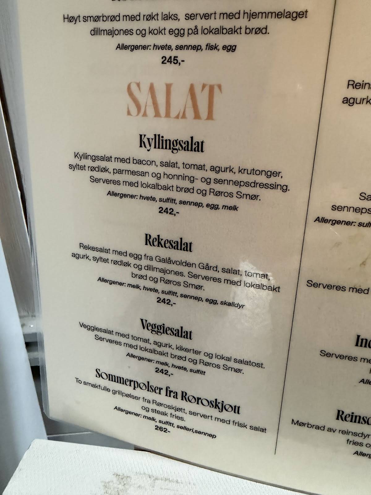 Kaffestuggu меню