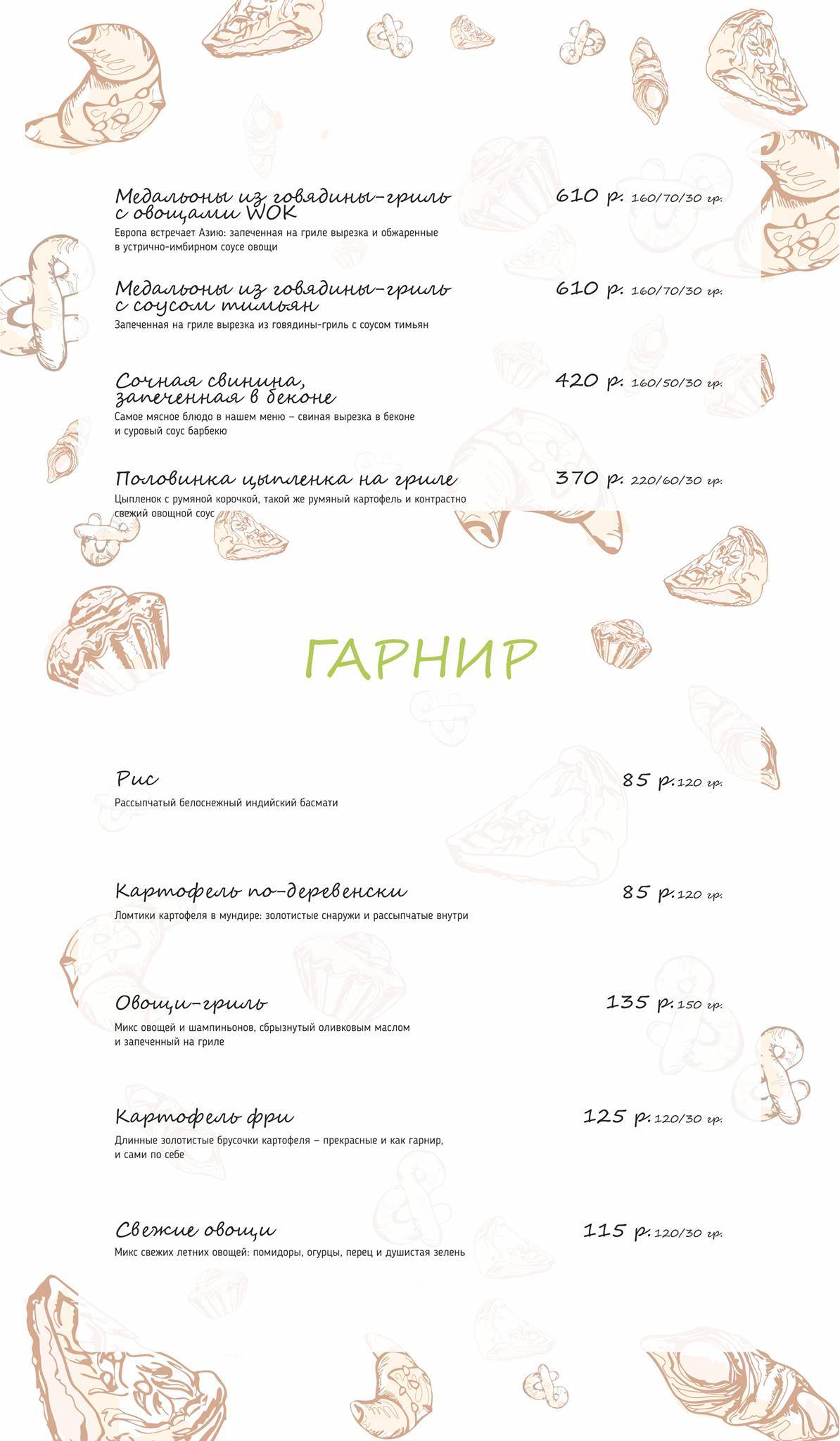 Карлсон кафе-кондитерская меню