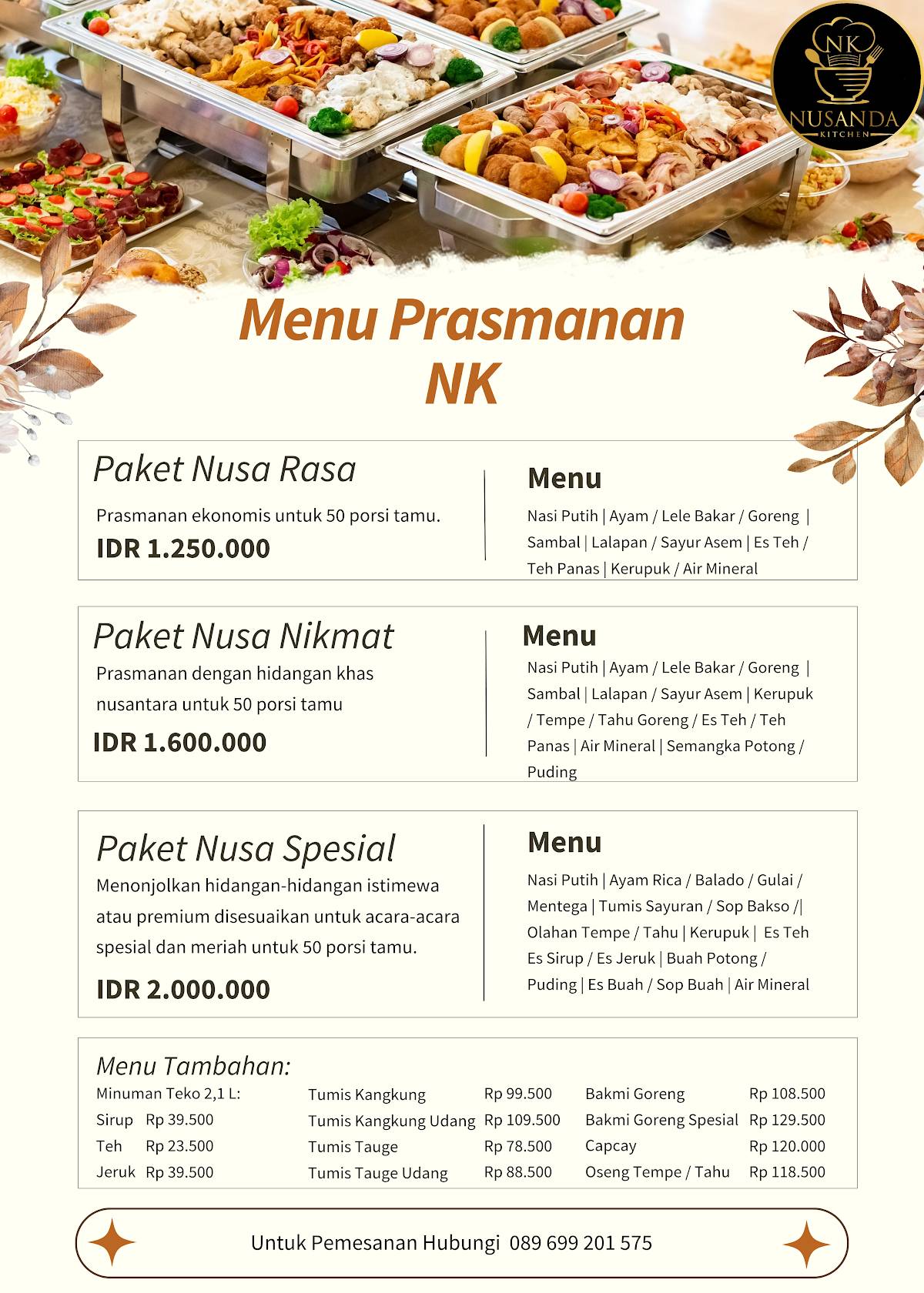 Nusanda Kitchen меню