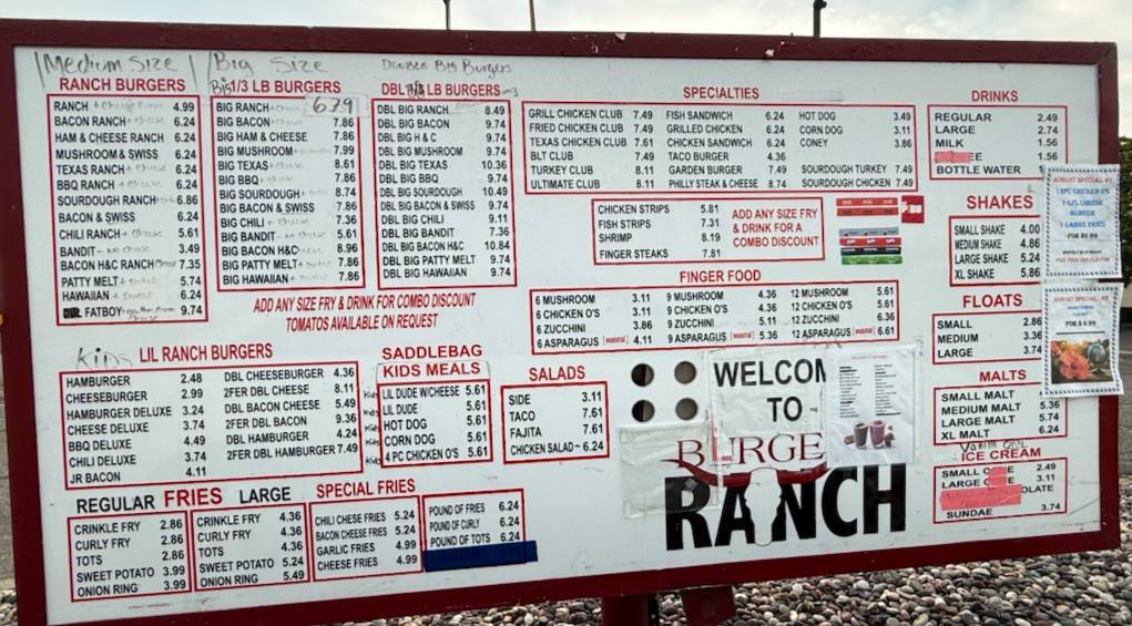 Kennewick Burger Ranch меню