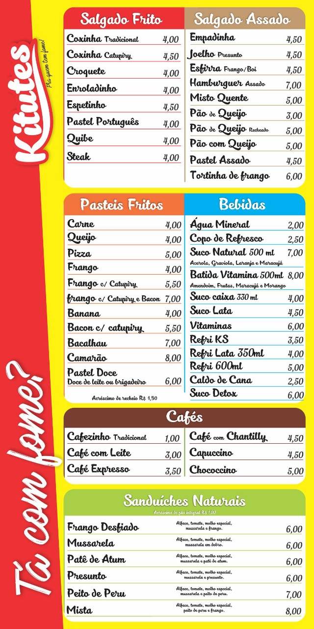 Kitutes lanches меню
