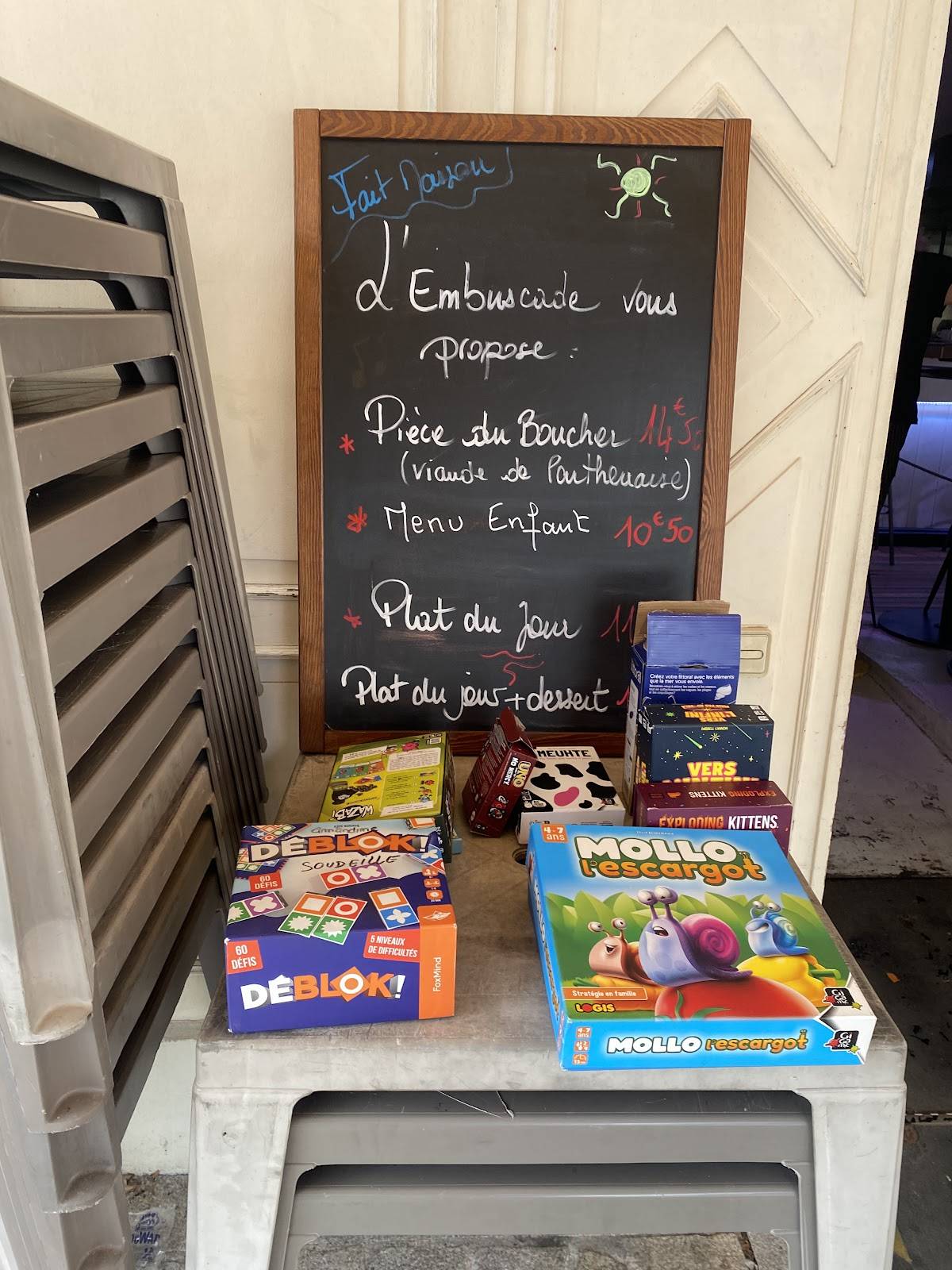 L'Embuscade меню