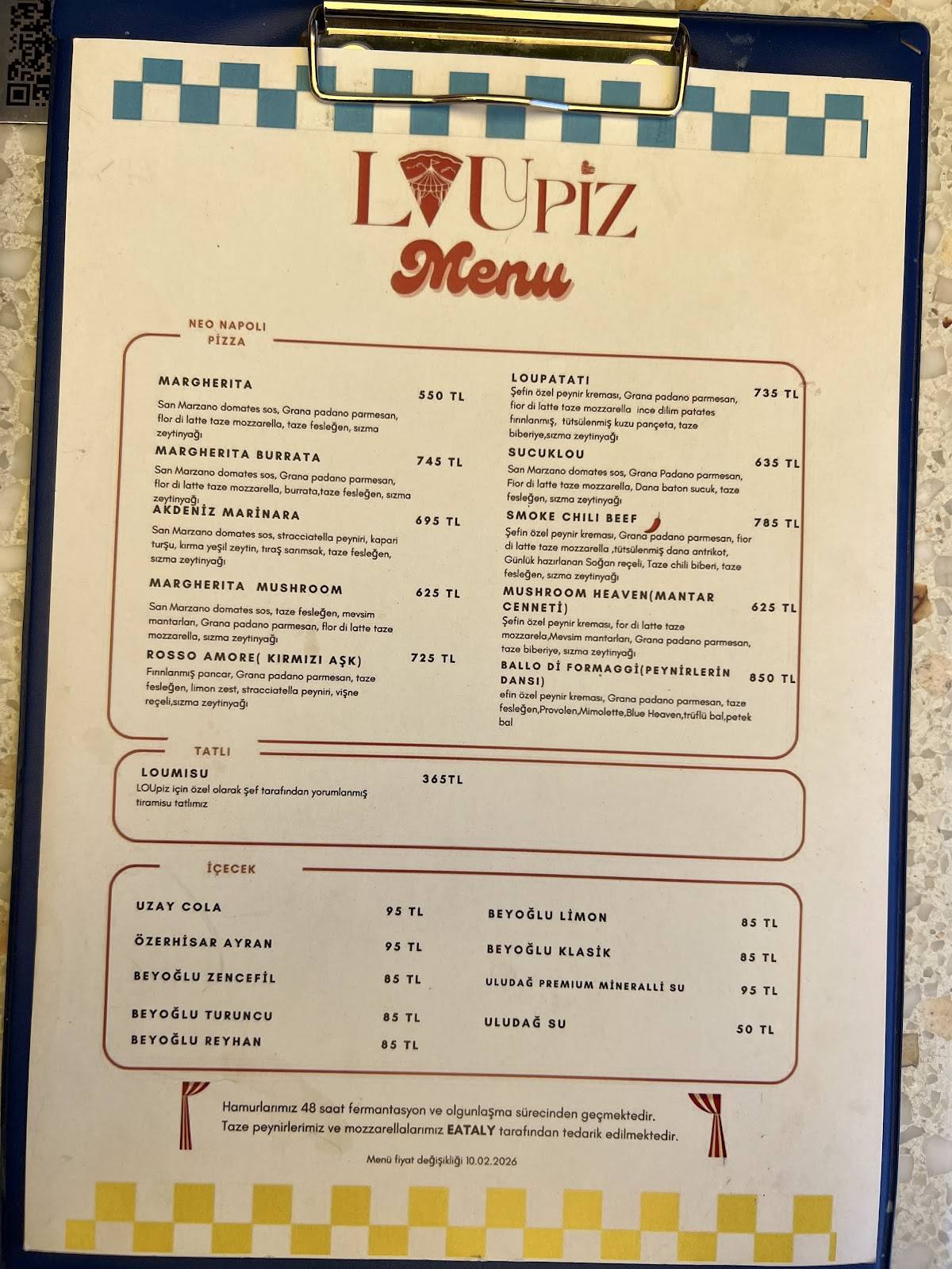 LOUPİZ меню
