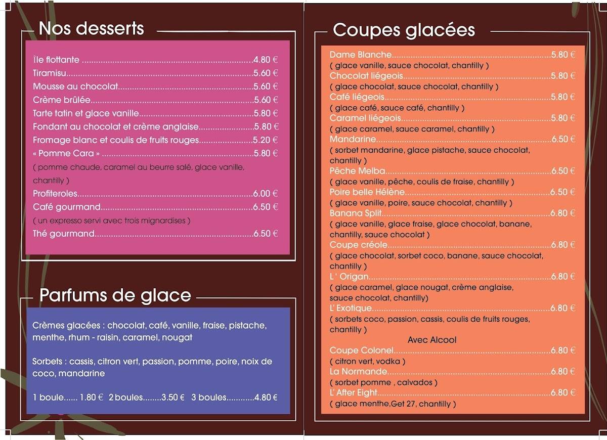 L'Origan Pizzeria à Le Rheu меню