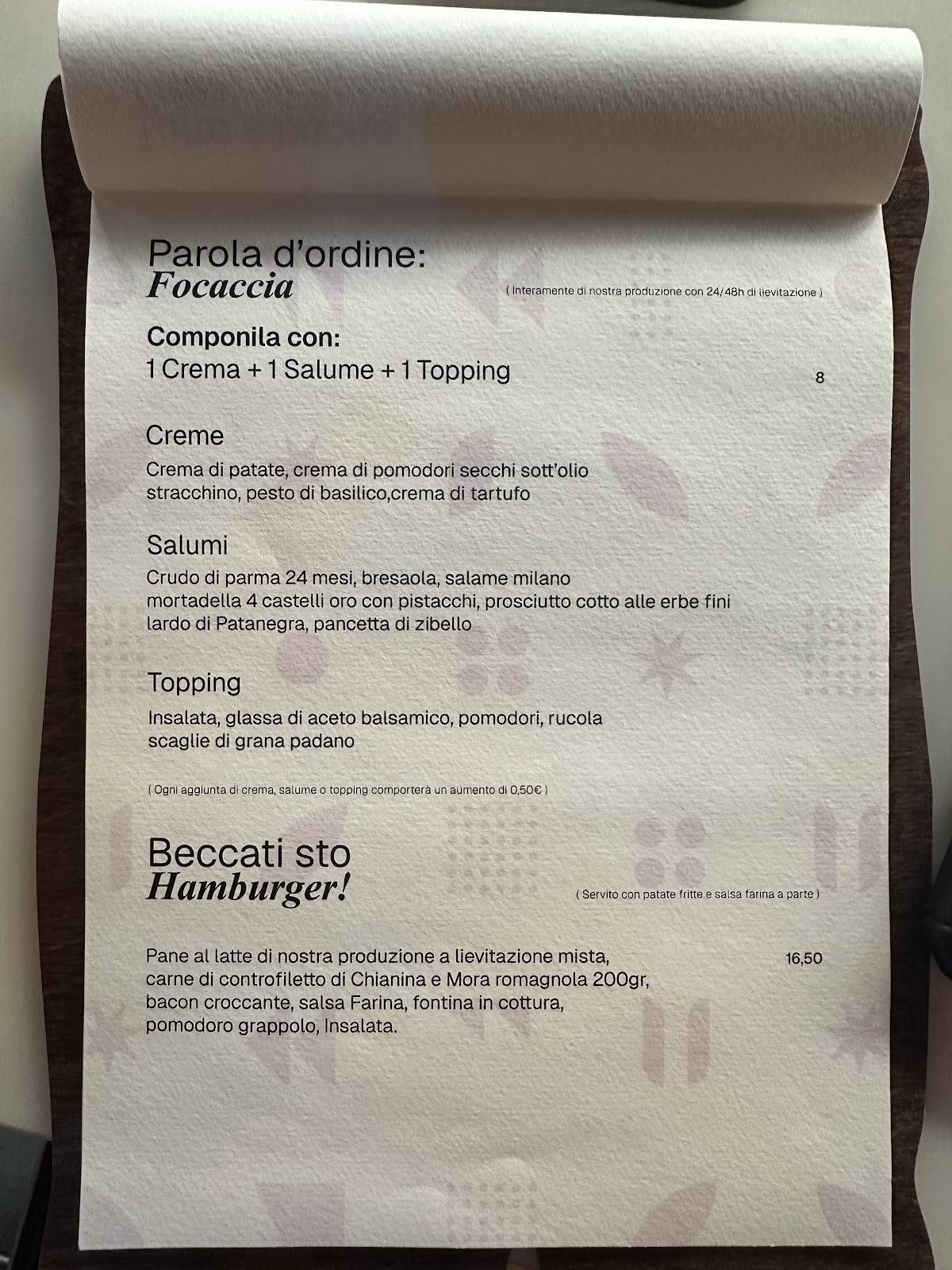 La Farina di Soriani меню