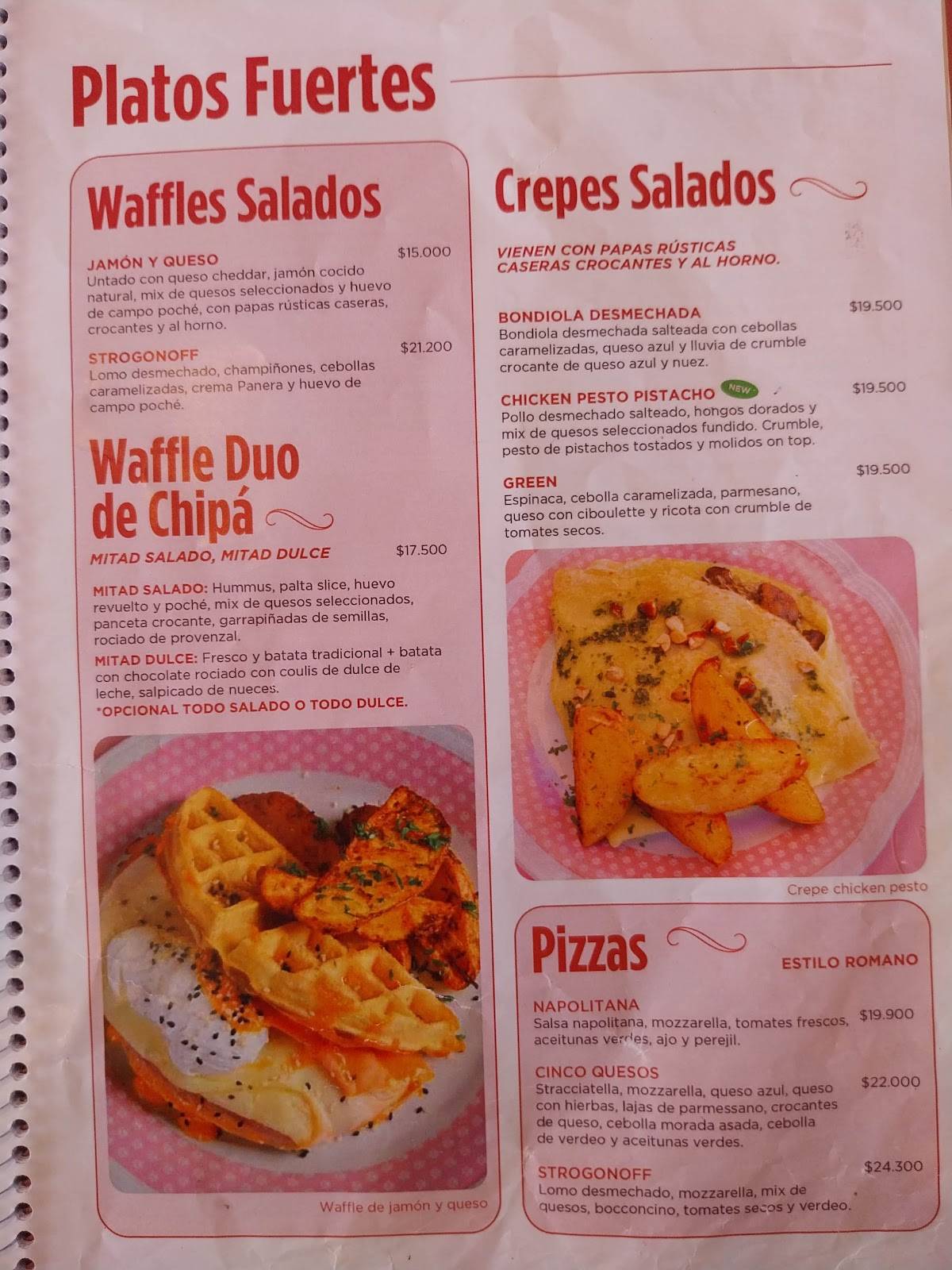 La Panera Rosa меню