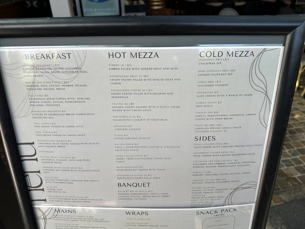 La Roche Restaurant меню