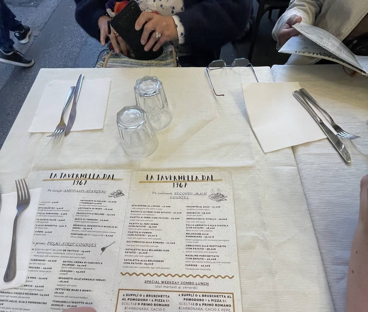La Tavernella dal 1967 меню