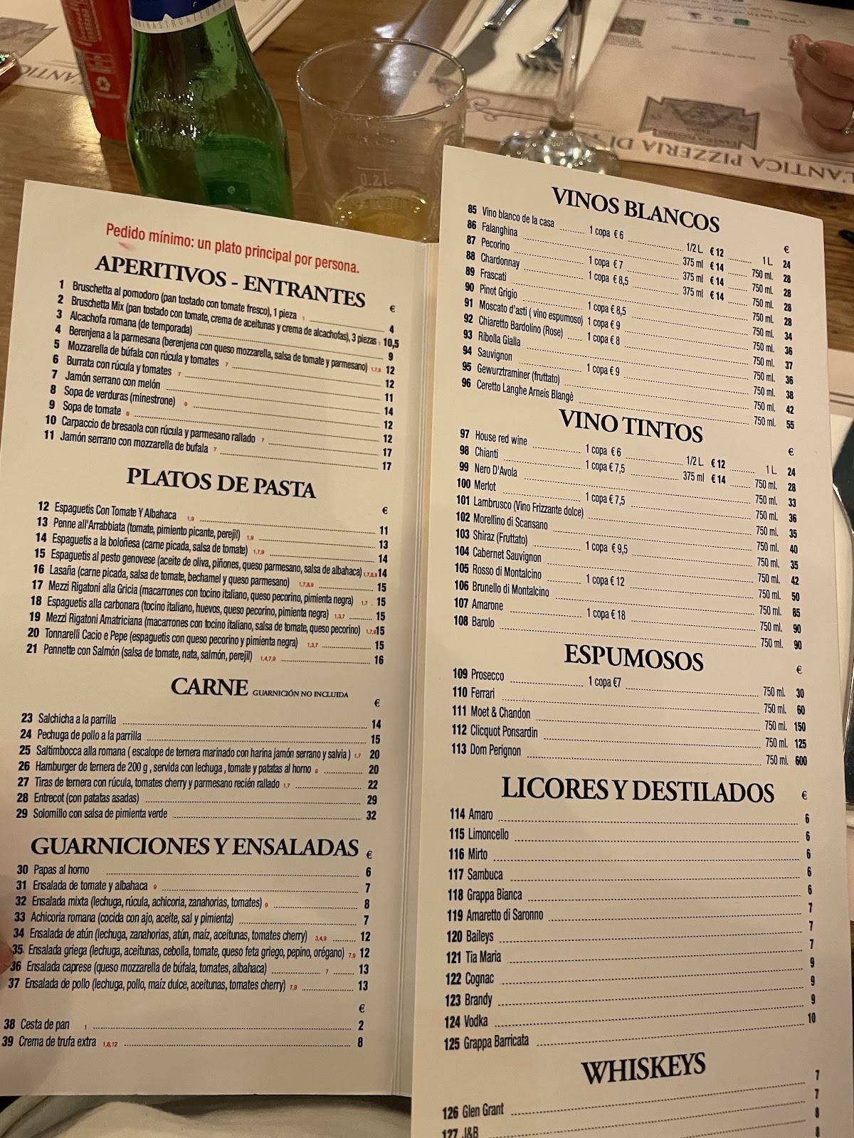 L'antica pizzeria di Trevi меню